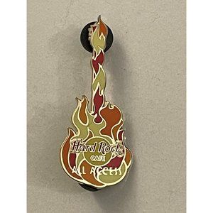 Hard Rock Cafe Pin Pinback All Access Flames Flames Guitar MA1